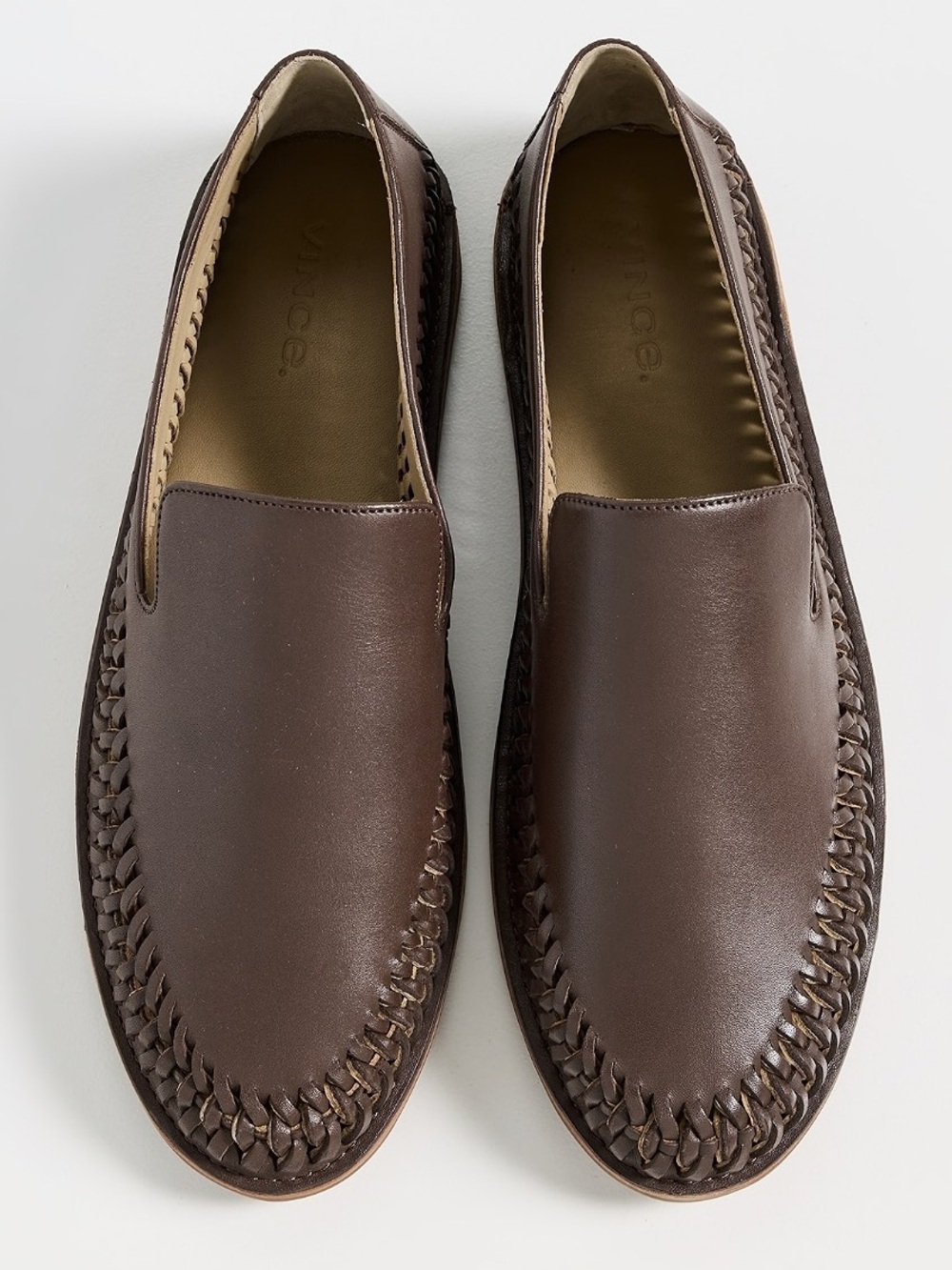 Vince Desmond Leather Loafer Brown Mens 10 NWOT